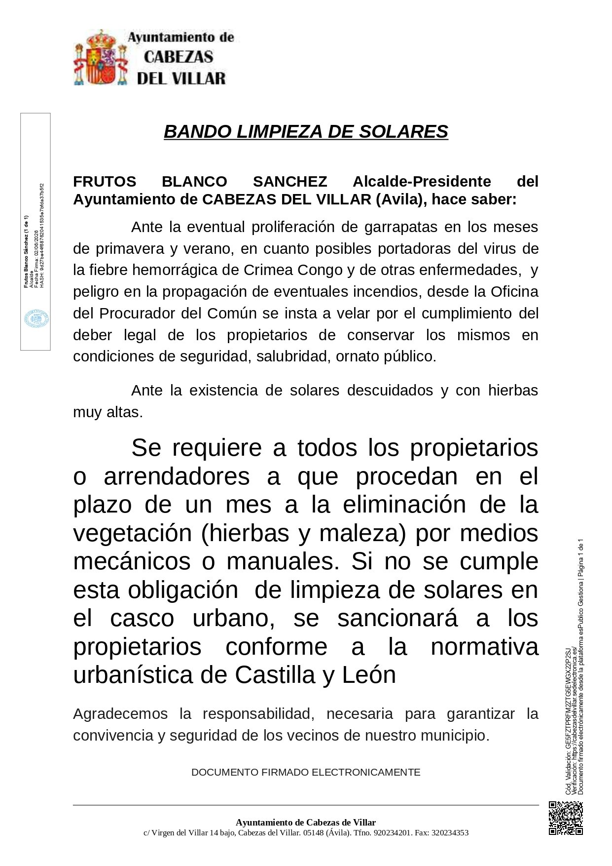 Limpieza de solares
